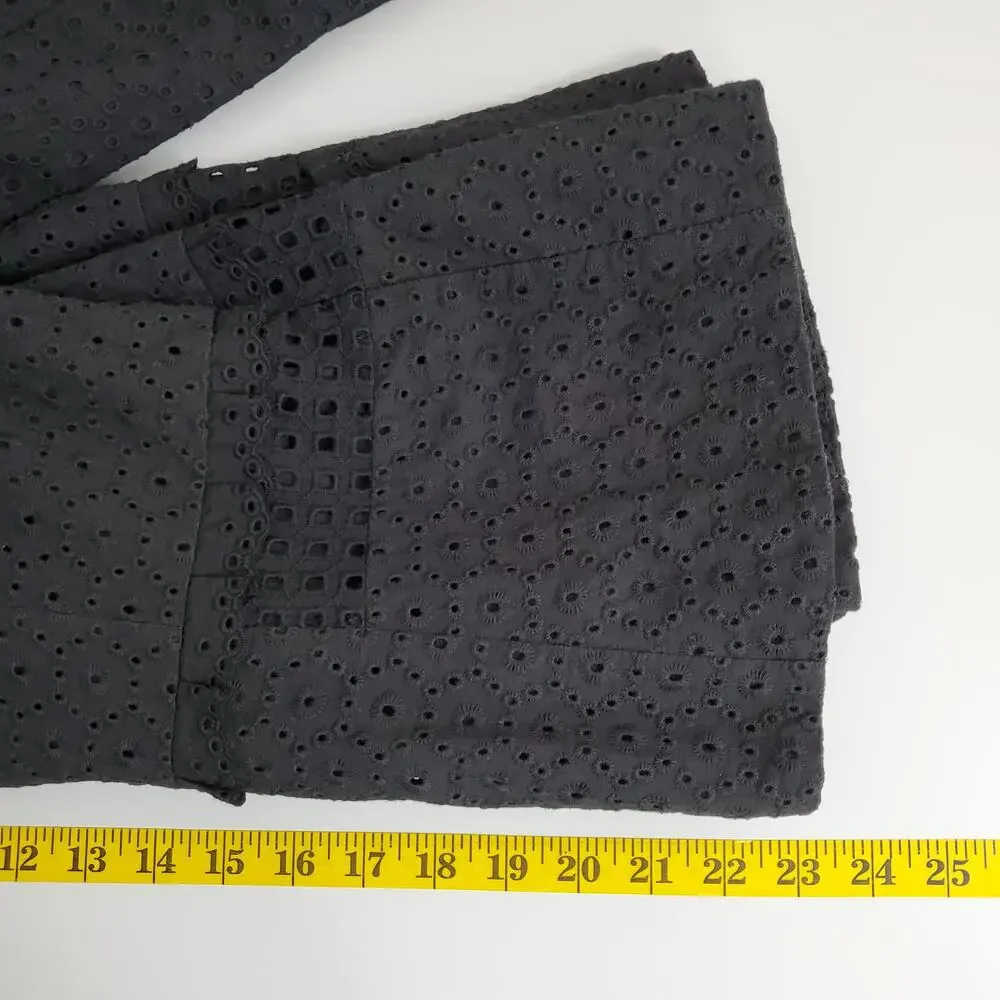 Cabi Blazer Womens Size 4 Eyelet Flamenco Jacket Lace 5293‎ Black Long Sleeve